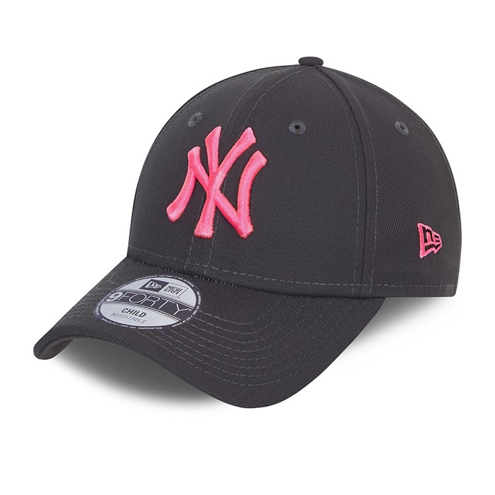 New York Yankees Neon Pack Lapset 9FORTY Lippis Harmaat - New Era Lippikset Tarjota FI-463175